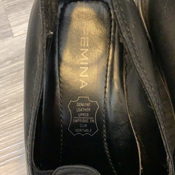 90s chunky heels black leather comfy - Picture 5 of 7